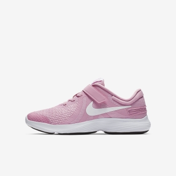 Nike Revolution 4 FlyEase 4E - Løbesko - Pink/Hvide | DK-51581